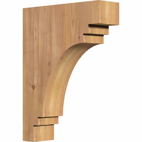 Ekena Millwork Pescadero Smooth Corbel, Western Red Cedar, 3 1/2"W x 12"D x 16"H COR04X12X16PEC00SWR - main